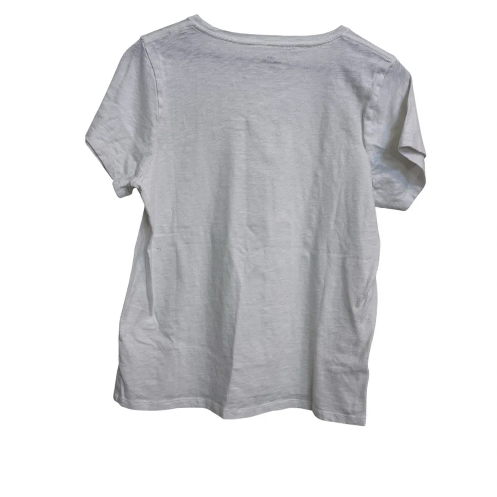 J. Crew Mistletoe Cream Collector Crew Tee 100% Cotton Size XL